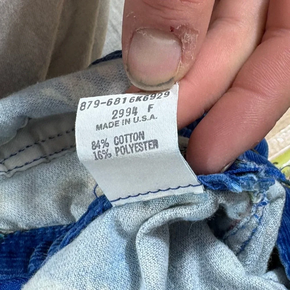 Vintage 80s OshKosh B'gosh Corduroy Overalls Pants Kids 3T Cute Cotton AOP USA